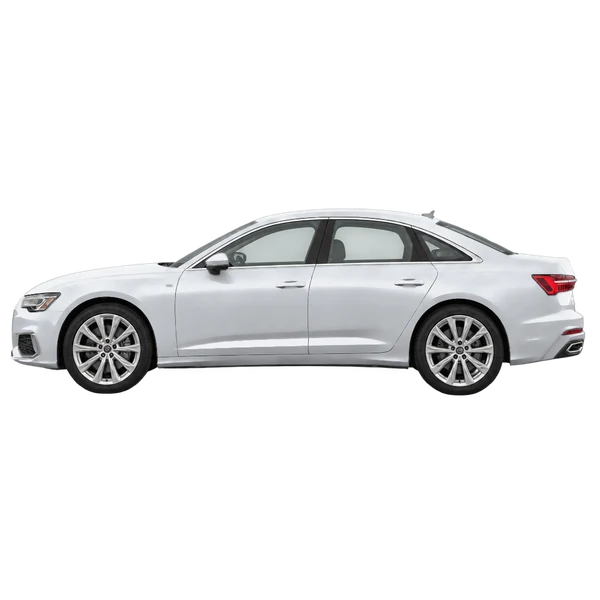 シルバーの2024 Audi A6(側面(左向き)ビュー)