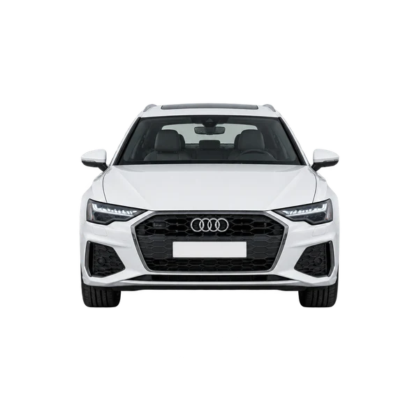 ホワイトの2025 Audi A6(正面ビュー)
