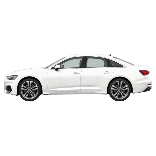 ホワイトの2025 Audi A6(側面(左向き)ビュー)