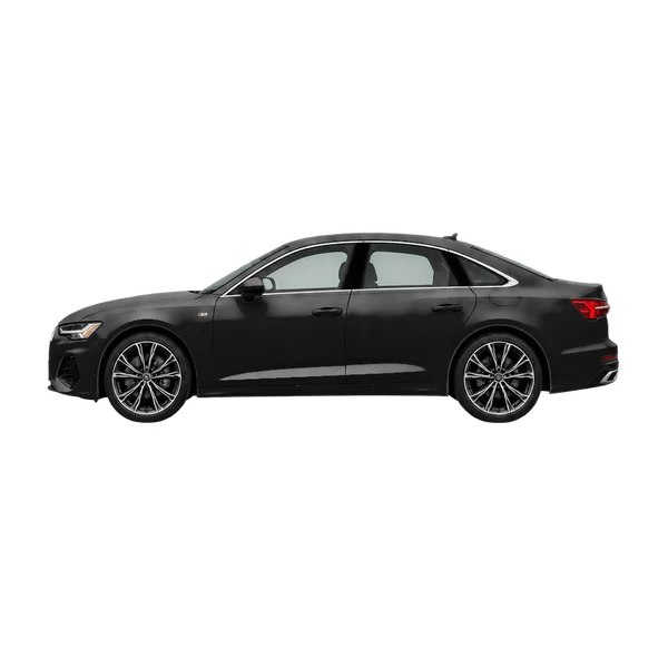 Audi A6 2026 noir, vue côté (vers la gauche)