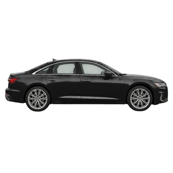 Audi A6 2026 noir, vue profil (tourné vers la droite)