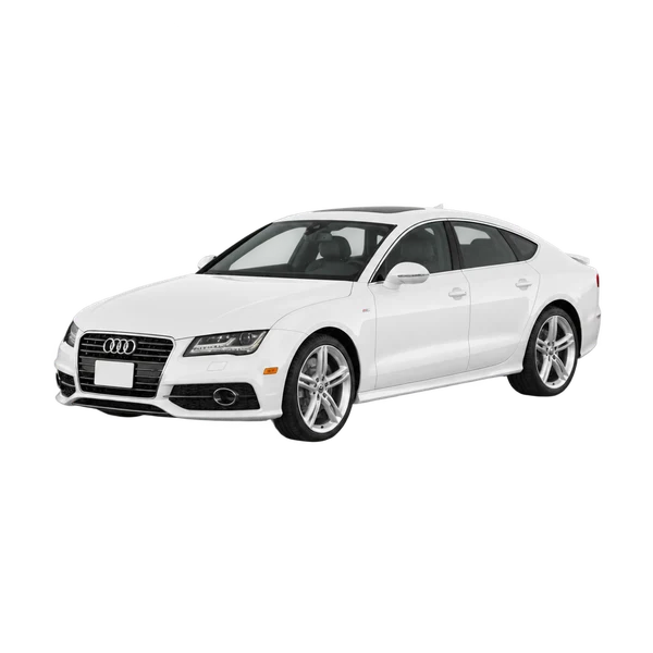 Audi A7 2011 blanc, vue trois-quarts avant (orienté vers la gauche)