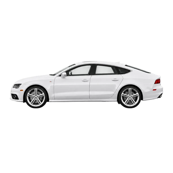 Audi A7 2011 blanc, vue côté (vers la gauche)