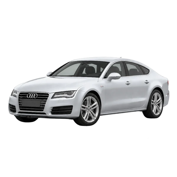 Audi A7 2012 argent, vue trois-quarts avant (orienté vers la gauche)