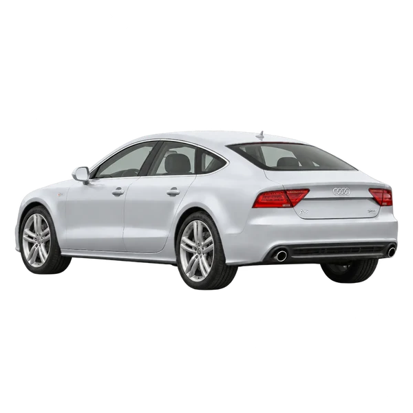 Audi A7 2012 argent, vue trois-quarts arrière (orienté vers la gauche)