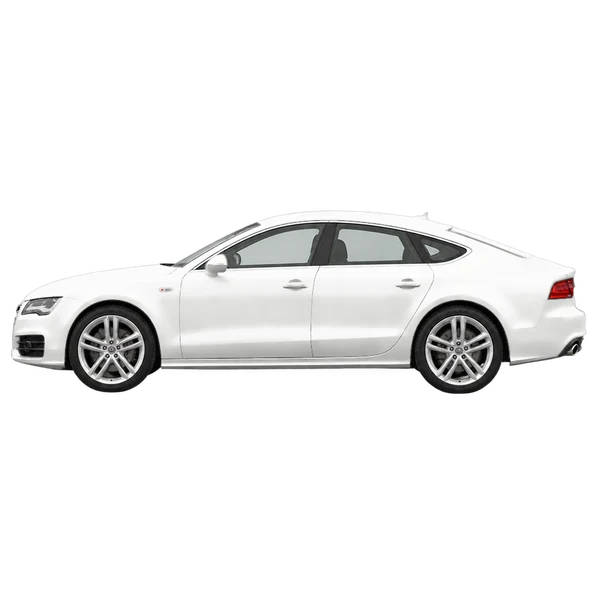 ホワイトの2014 Audi A7（側面（左向き）ビュー）
