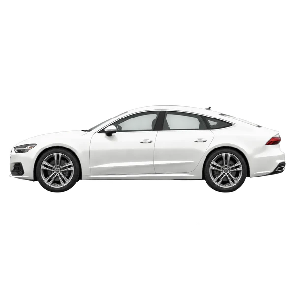 ホワイトの2021 Audi A7(側面(左向き)ビュー)