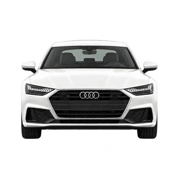 Audi A7 2025 blanc, vue avant