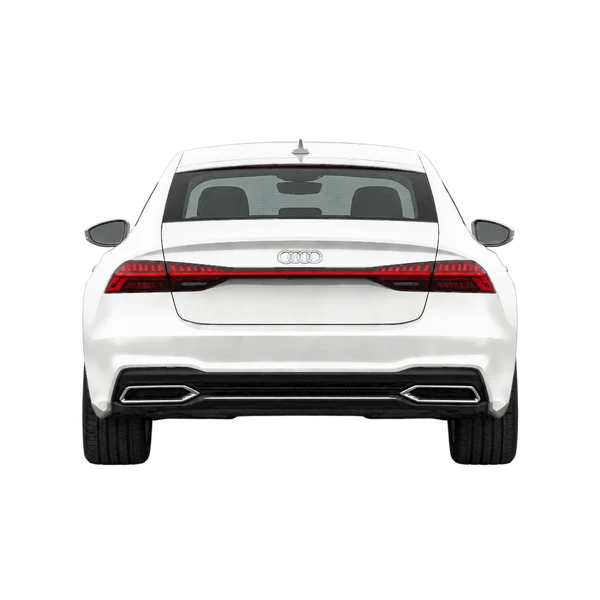 Audi A7 2025 blanc, vue arrière