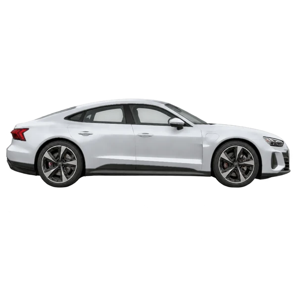 2021 Audi e-tron GT in Silber, Ansicht: Seite (nach rechts gewandt)