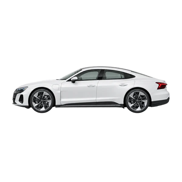 2021 Audi e-tron GT in weiß, Ansicht: Seite (nach links gerichtet)