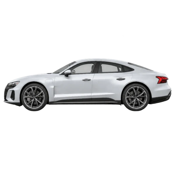 2023 Audi e-tron GT in Silber, Ansicht: Seite (nach links gerichtet)