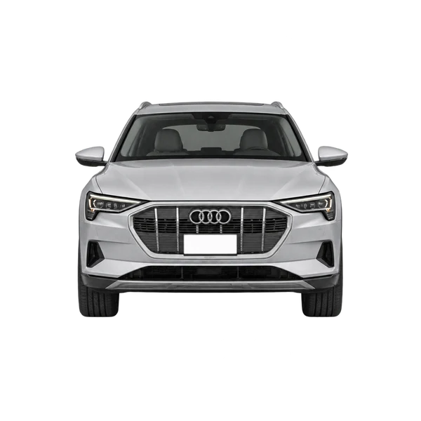シルバーの2020 Audi e-tron（正面ビュー）