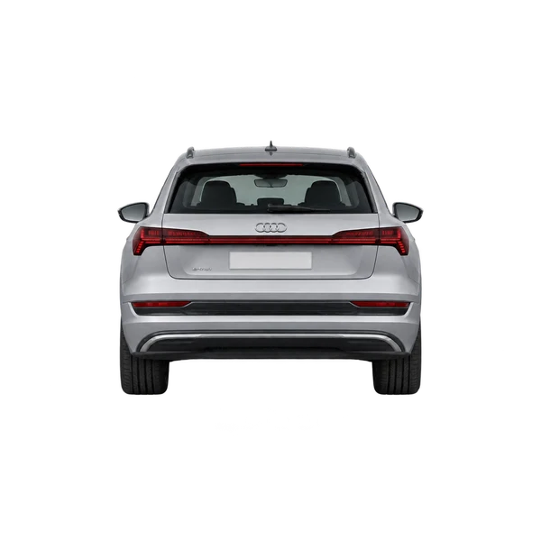 Audi e-tron 2024 prata, vista traseira