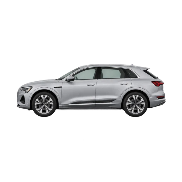 Audi e-tron 2024 prata, vista lateral (voltada para a esquerda)