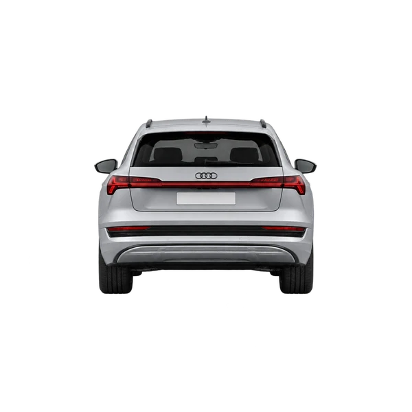 Audi e-tron 2025 prata, vista traseira