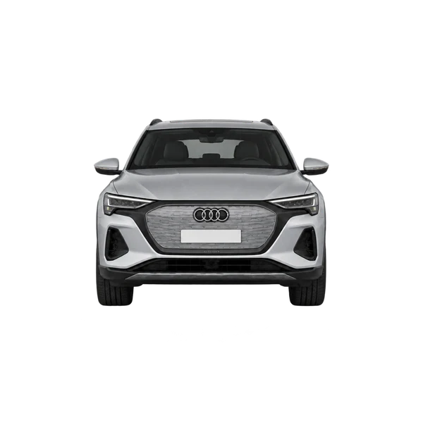Audi e-tron 2026 prata, vista frente