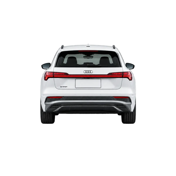 Audi e-tron 2026 branco, vista traseira