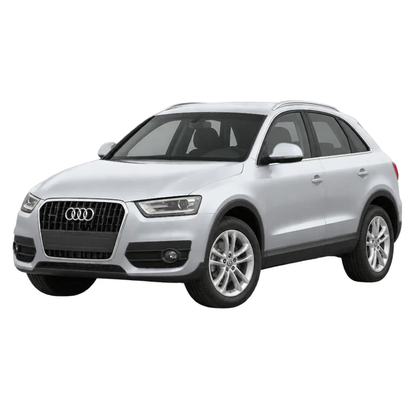 2012 AUDI Q3 — Front three-quarter (facing left)، silver