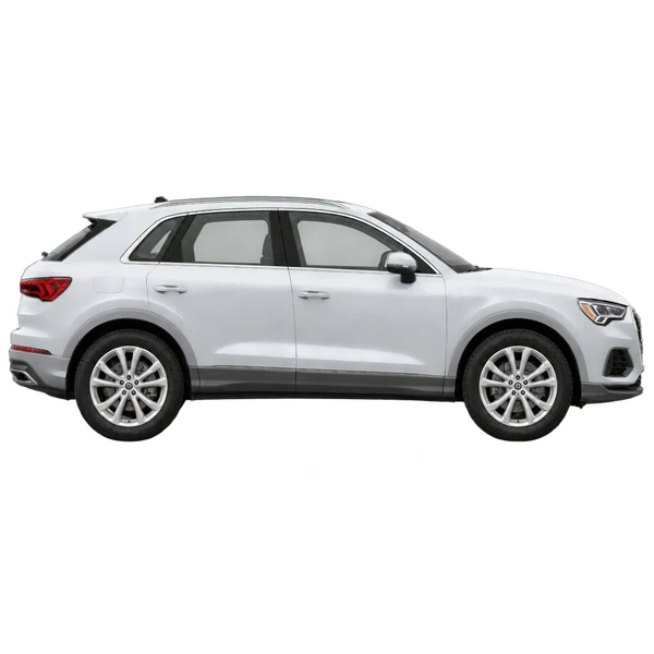 Audi Q3 2020 argent, vue profil (tourné vers la droite)