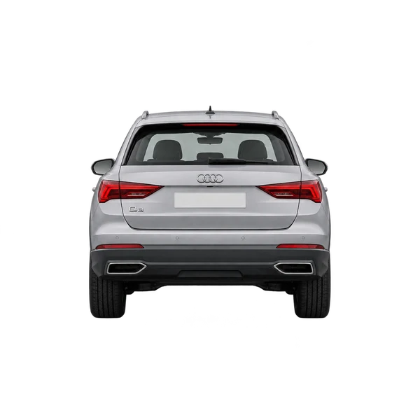 2025 Audi Q3 in Silber, Ansicht: Heck