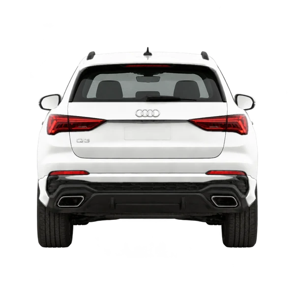 2027 Audi Q3 in weiß, Ansicht: Heck