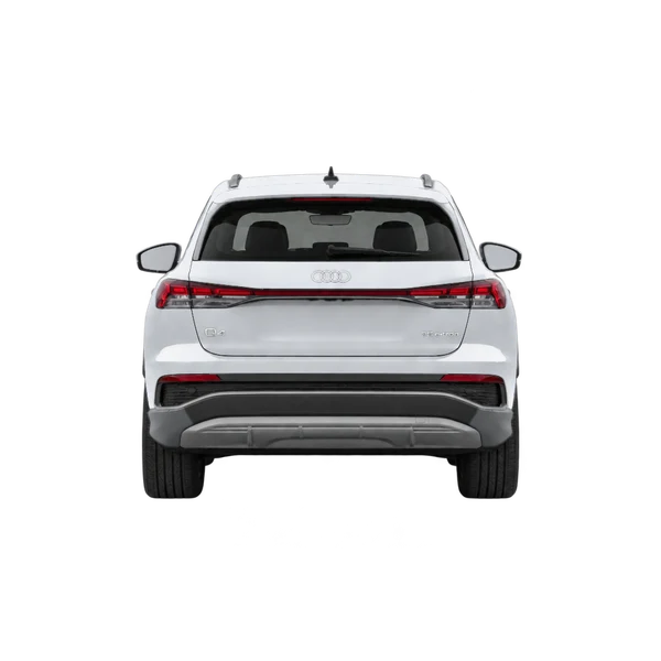 Audi Q4 35 E-Tron 2022 prata, vista traseira