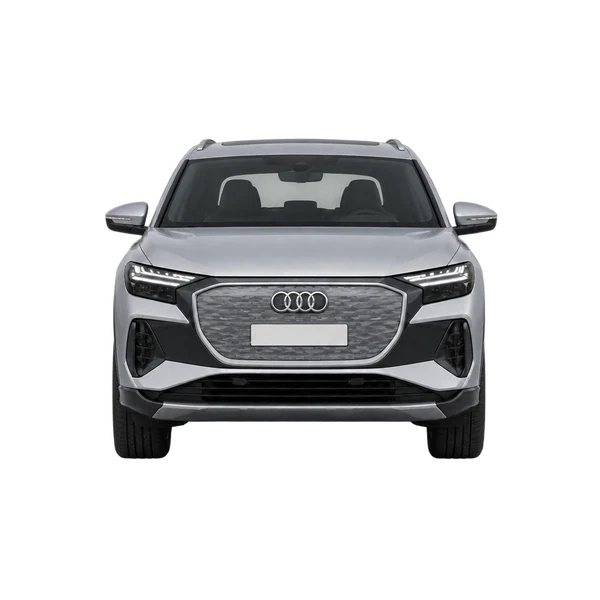 シルバーの2024 Audi Q4 e-tron（正面ビュー）