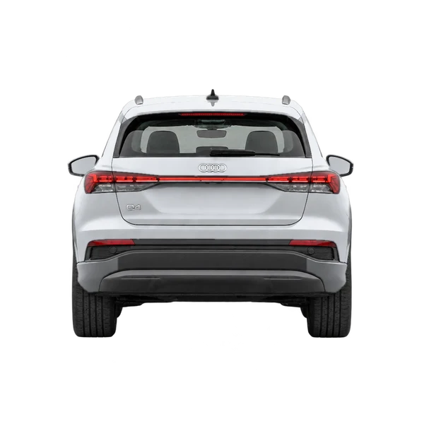 シルバーの2025 Audi Q4 e-tron（リアビュー）
