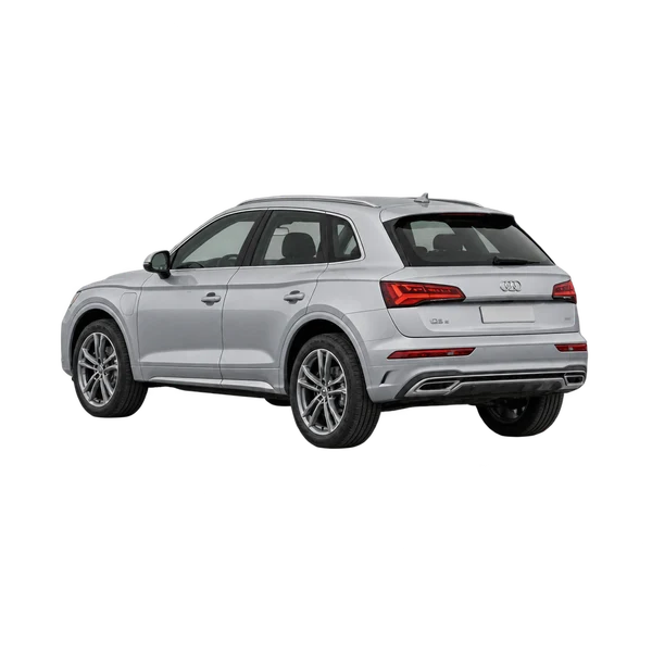 Audi Q5 e 2023 argent, vue trois-quarts arrière (orienté vers la gauche)