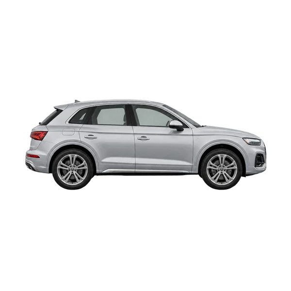 Audi Q5 e 2023 argent, vue profil (tourné vers la droite)