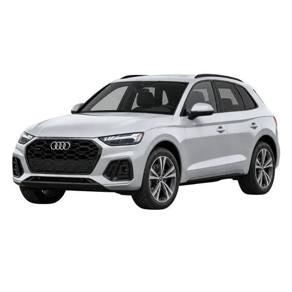 Audi Q5 e 2025 argent, vue trois-quarts avant (orienté vers la gauche)