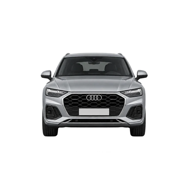 Audi Q5 Sportback 2023 باللون فضي، منظر أمامي