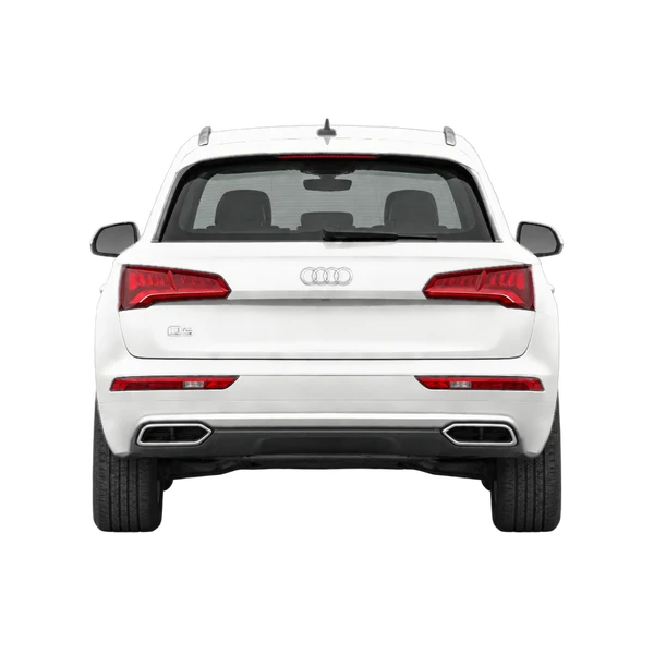 2020 Audi Q5 in weiß, Ansicht: Heck