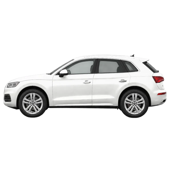 white 2020 Audi Q5 side (facing left) view