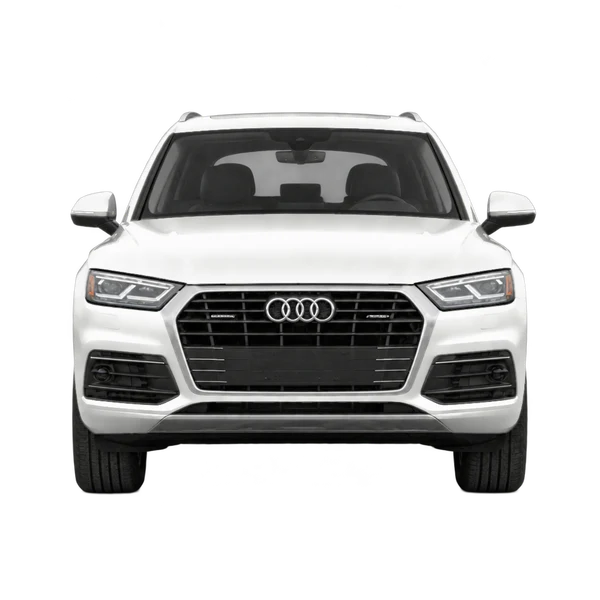 Audi Q5 2022 باللون أبيض، منظر أمامي