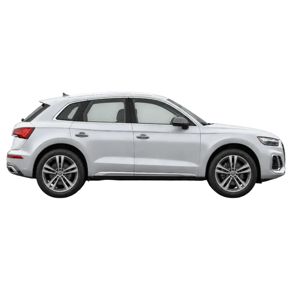 silver 2026 Audi Q5 side (facing right) view