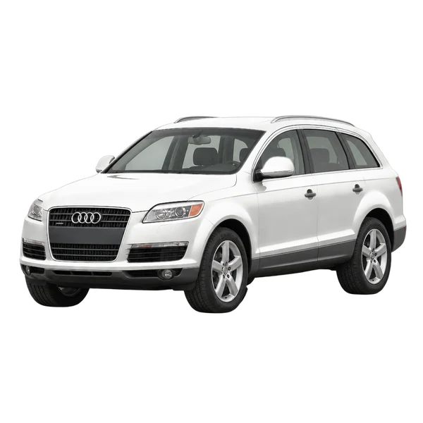 2014 Audi Q7 in weiß, Ansicht: Dreiviertelansicht vorne (nach links gerichtet)