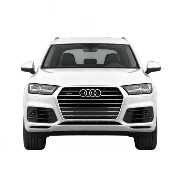 Audi Q7 2018 blanc, vue avant