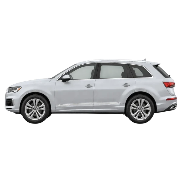 2020 Audi Q7 in Silber, Ansicht: Seite (nach links gerichtet)