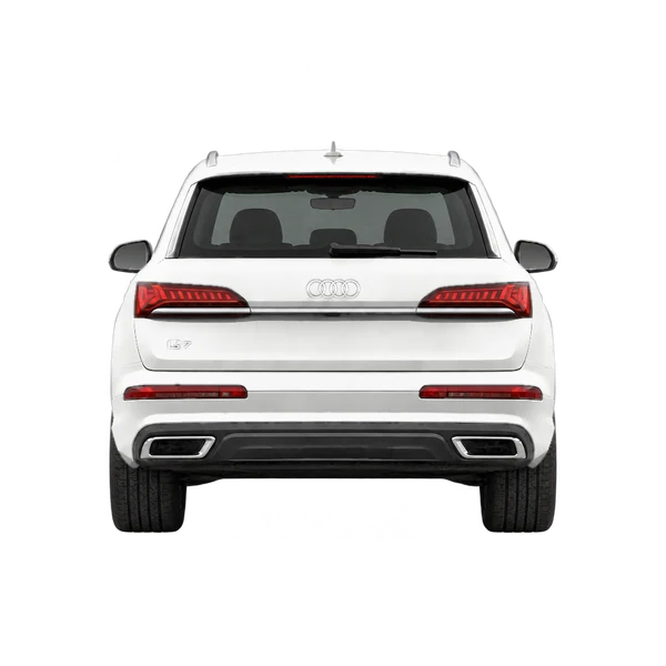 2022 Audi Q7 in weiß, Ansicht: Heck