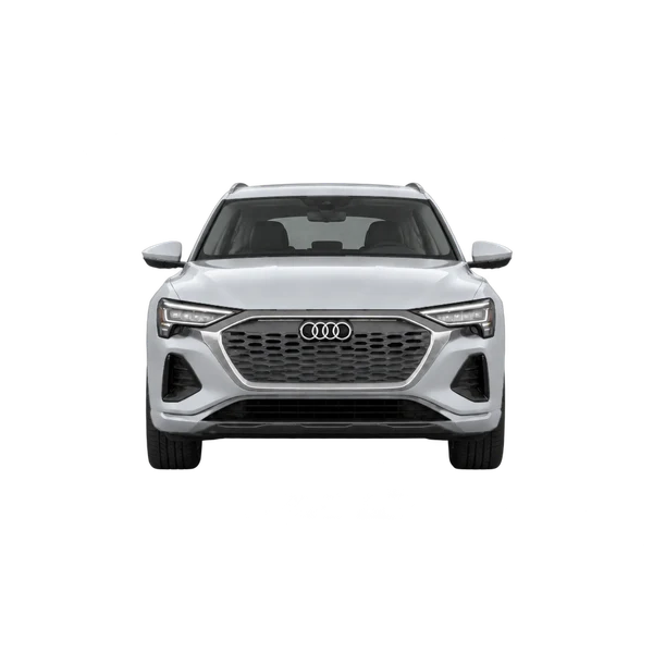 Audi Q8 55 E-Tron 2022 prata, vista frente