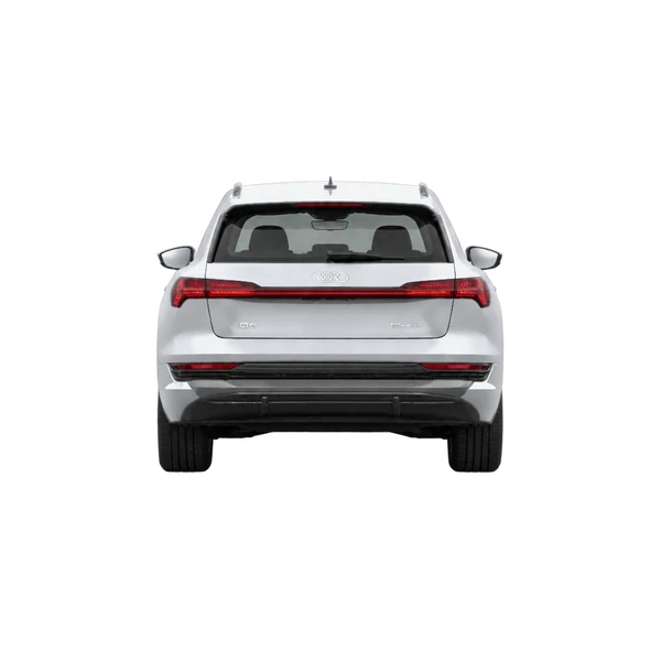 Audi Q8 55 E-Tron 2022 prata, vista traseira