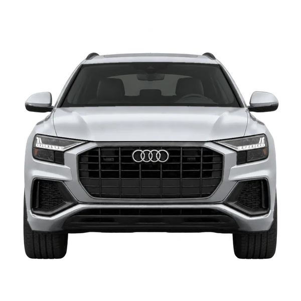 Audi Q8 55 2026 prata, vista frente