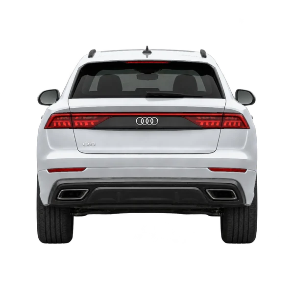 Audi Q8 55 2026 prata, vista traseira