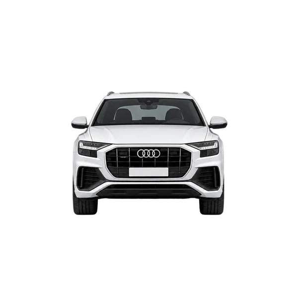 2022 Audi Q8 in weiß, Ansicht: Front