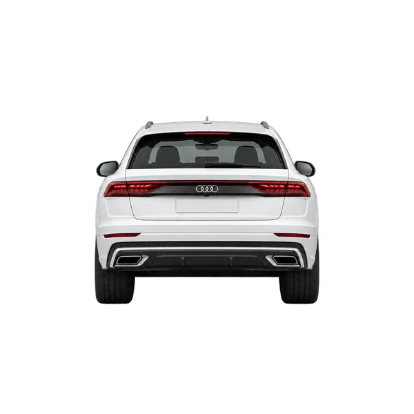 2022 Audi Q8 in weiß, Ansicht: Heck