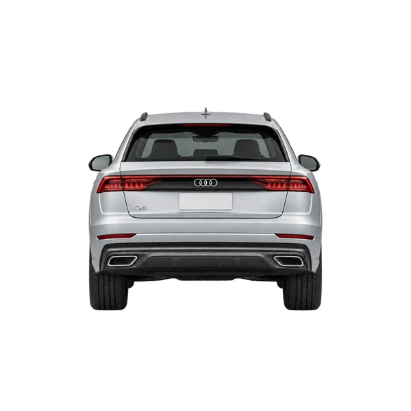 2024 Audi Q8 in Silber, Ansicht: Heck