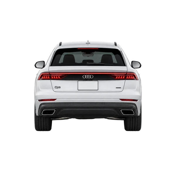 2024 Audi Q8 in weiß, Ansicht: Heck
