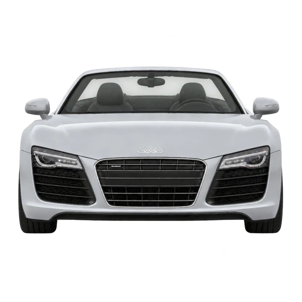 silver 2012 Audi R8 Spyder front view